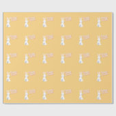 Happy Ostertext mit sonniger Orange Geschenkpapier (Flach)