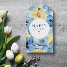 Happy Osterurlaub Floral Religiöse Kreuzname