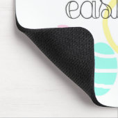 Happy Osterurlaub Pastelleier Hase Mousepad (Ecke)