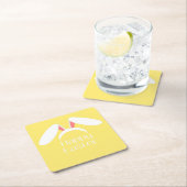 Happy Osterweiße, sonnige Ohren Rechteckiger Pappuntersetzer (Vor Ort)