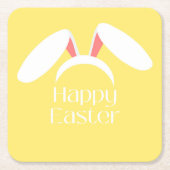 Happy Osterweiße, sonnige Ohren Rechteckiger Pappuntersetzer (Vorderseite)
