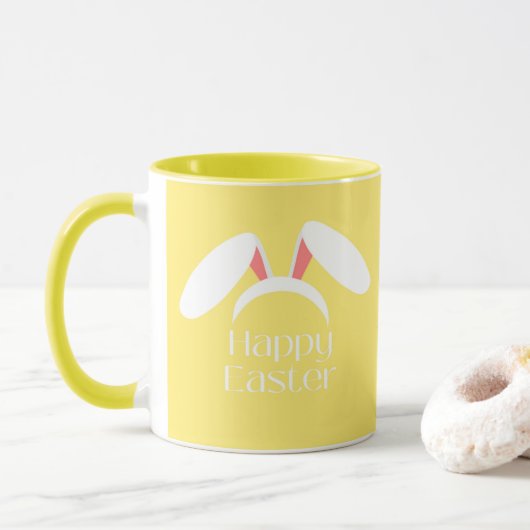 Happy Osterweiße, sonnige Ohren Tasse (Mit Donut)