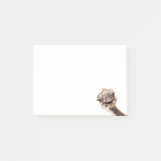 Happy Ostrich 2 Post-it Klebezettel (Vorderseite)