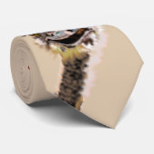 Happy Ostrich Funny Krawatte (Gerollt)