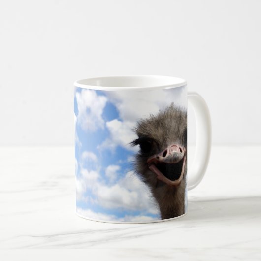 Happy Ostrich Kaffeetasse (VorderseiteRechts)