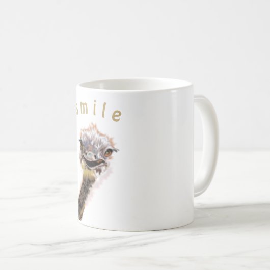 Happy Ostrich Kaffeetasse (VorderseiteRechts)