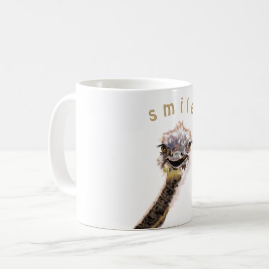 Happy Ostrich Kaffeetasse (Vorderseite Links)