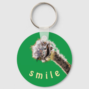 Happy Ostrich - Lächeln - Wählen Sie Ihre Farben Schlüsselanhänger