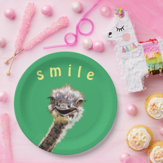 Happy Ostrich - Pappteller (Party)
