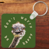 Happy Ostrich Schlüsselanhänger - Mach dir keine S (Rückseite)