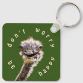 Happy Ostrich Schlüsselanhänger - Mach dir keine S (Rückseite)