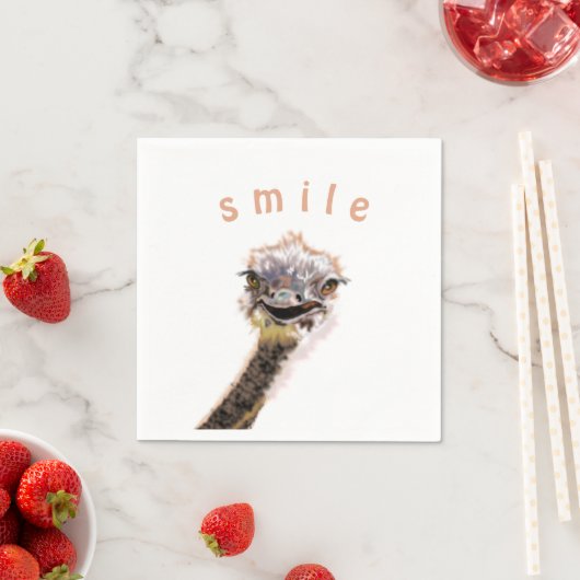 Happy Ostrich Serviette (Beispiel)