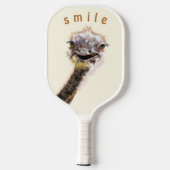 Happy Ostrich Smile Pickleball Paddle Funny (Rückseite)