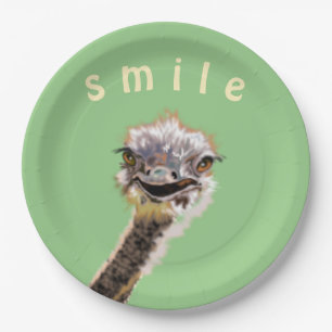 Happy Ostrich - Wählen Sie Ihre Lieblingsfarben Pappteller
