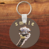 Happy Ostrich - Wählen Sie Ihre Lieblingsfarben Schlüsselanhänger (Vorderseite)