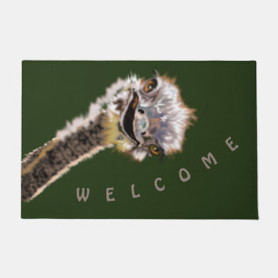 Happy Ostrich - Willkommen - Wählen Sie Ihre Farbe Fußmatte