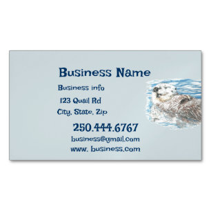 Happy Otter Animal Business Logo Visitenkarte Magnetische Visitenkarte