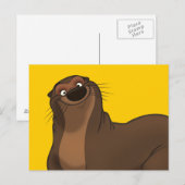 Happy Otter Postcard Postkarte (Vorne/Hinten)