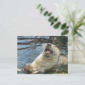 Happy Otter Postkarte (Stehend Vorderseite)