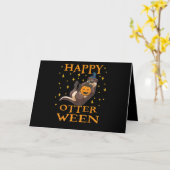 Happy Otterween Niedlich Sea Otter Halloween Kostü Karte (Gelbe Blume)