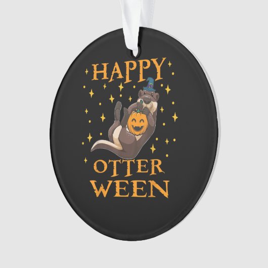 Happy Otterween Niedlich Sea Otter Halloween Kostü Ornament (Vorderseite)