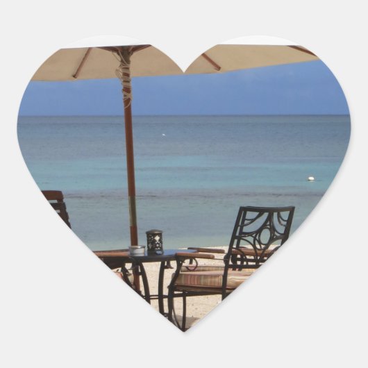 Happy Out Herz-Aufkleber (Vorderseite)