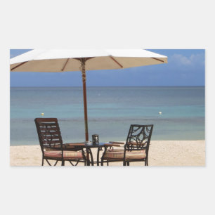 Happy Out Rechteckiger Aufkleber