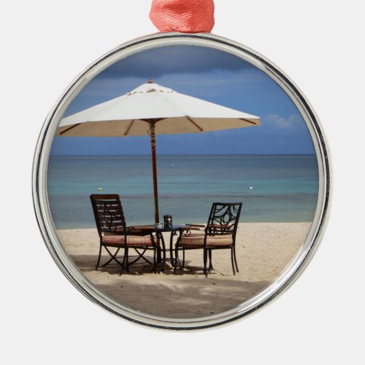 Happy Out Silbernes Ornament (Vorne)