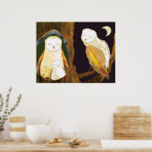Happy Owl Family Poster (Küche)