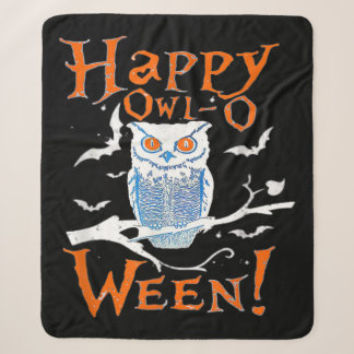 Happy Owl Funny Owl Halloween Kostümgeschenk Sherpadecke