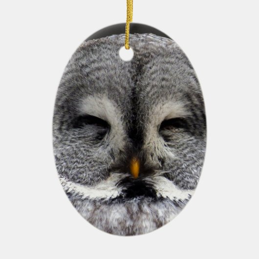 Happy Owl Keramik Ornament (Vorne)