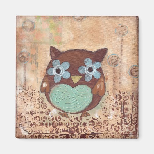 Happy Owl Magnet (Vorne)