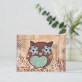 Happy Owl Postcard Postkarte (Stehend Vorderseite)