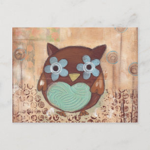 Happy Owl Postcard Postkarte