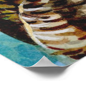 Happy Owl Wasserfarbe Print Poster (Ecke)