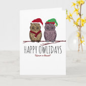 Happy Owlidays, Festival Karte (Gelbe Blume)
