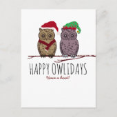 Happy Owlidays, Festival Postkarte (Vorderseite)