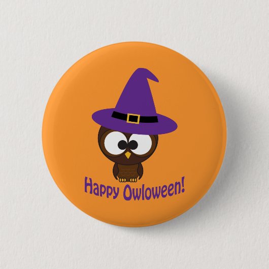 Happy Owloween Button (Vorderseite)