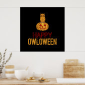 Happy Owloween, Halloween Poster (Küche)