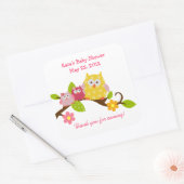 Happy Owls Baby Girls Twin Shower Sticker (Umschlag)