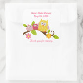 Happy Owls Baby Girls Twin Shower Sticker (Tasche)