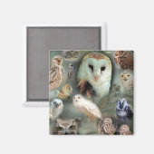 Happy Owls Magnet (Vorderseite/Rückseite)