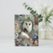 Happy Owls Postkarte (Stehend Vorderseite)