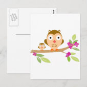 Happy Owls Postkarte (Vorne/Hinten)
