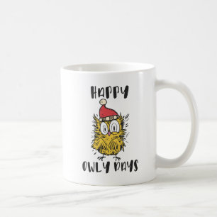 Happy Owly Days Funny Santa Owl Kaffeetasse