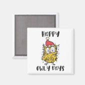 Happy Owly Days Funny Santa Owl Magnet (Vorderseite/Rückseite)