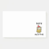 Happy Owly Days Funny Santa Owl Post-it Klebezettel (Vorderseite)