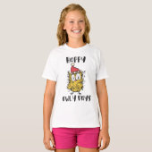 Happy Owly Days Funny Santa Owl T-Shirt (Vorne ganz)
