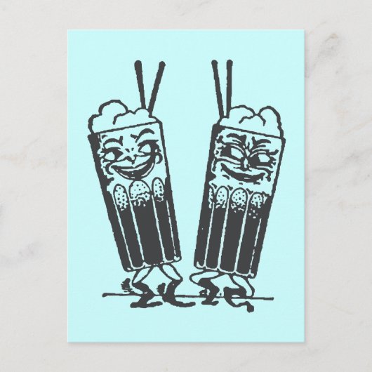 Happy Pair von Sodas Postkarte (Vorderseite)