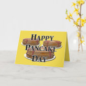 Happy Pancake Day Karte (Gelbe Blume)